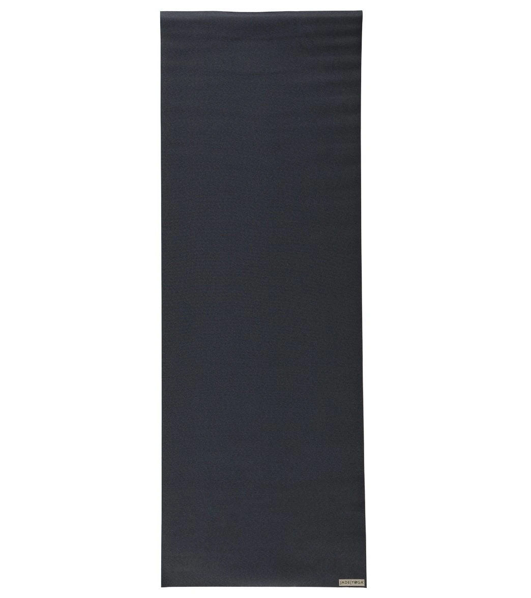 Jade Yoga Harmony Natural Rubber Yoga Mat 68" 5mm Black - Image 2