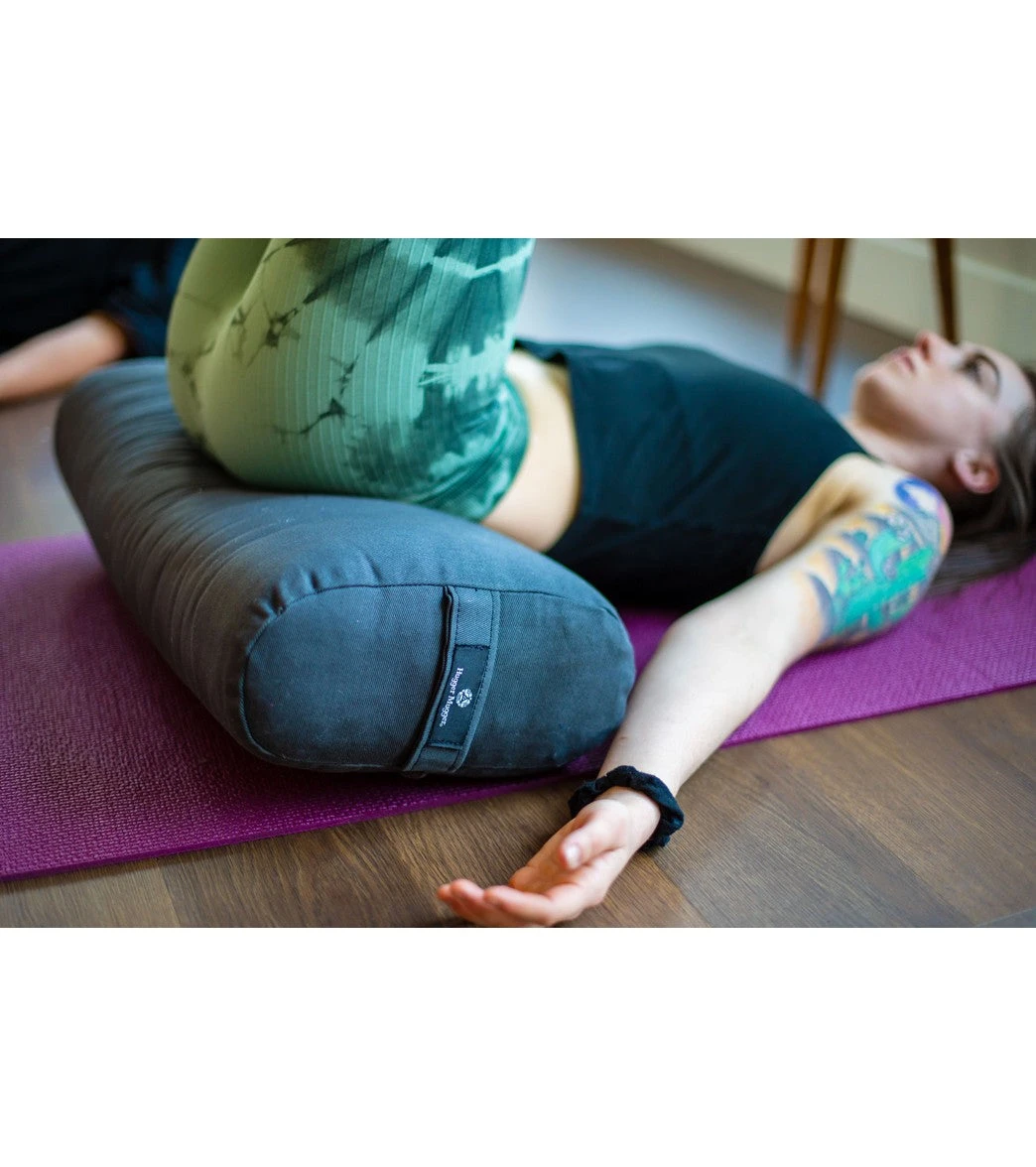 Hugger Mugger Standard Solid Yoga Bolster Black - Image 4