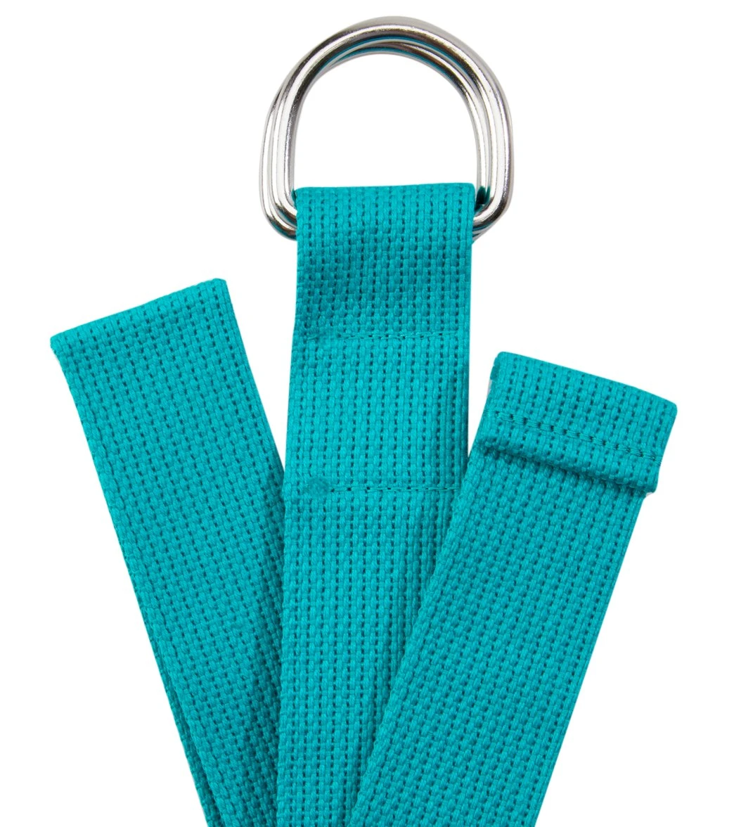 Hugger Mugger D-Ring Cotton Yoga Strap 6' Teal