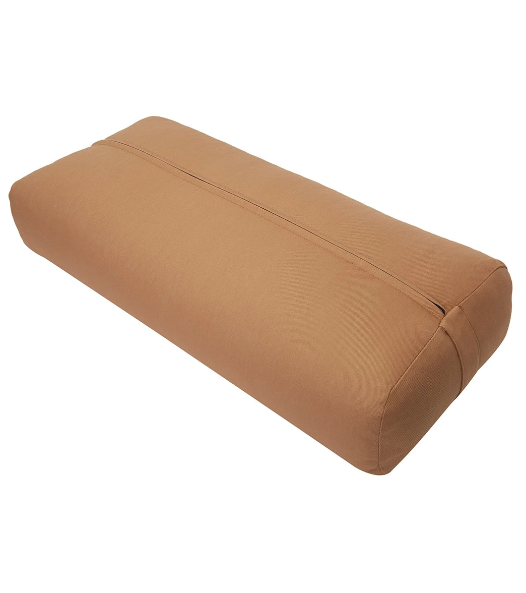 Everyday Yoga High Impact Cotton Rectangular Yoga Bolster Hazelnut - Image 2