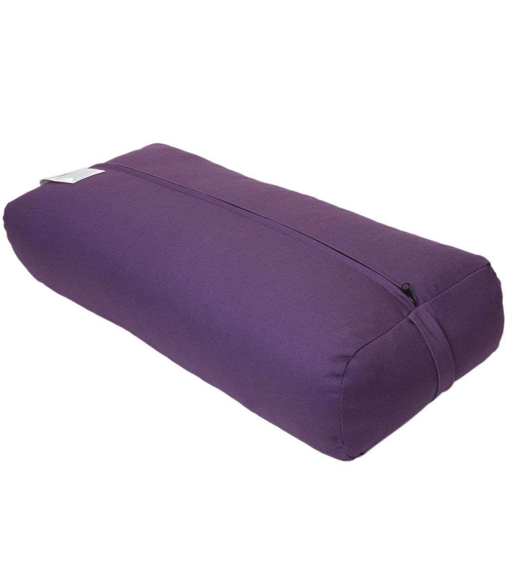 Everyday Yoga High Impact Cotton Rectangular Yoga Bolster Plum - Image 2