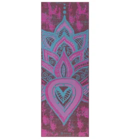 Gaiam Reversible Be Free Printed Yoga Mat 68" 6mm Extra Thick Be Free