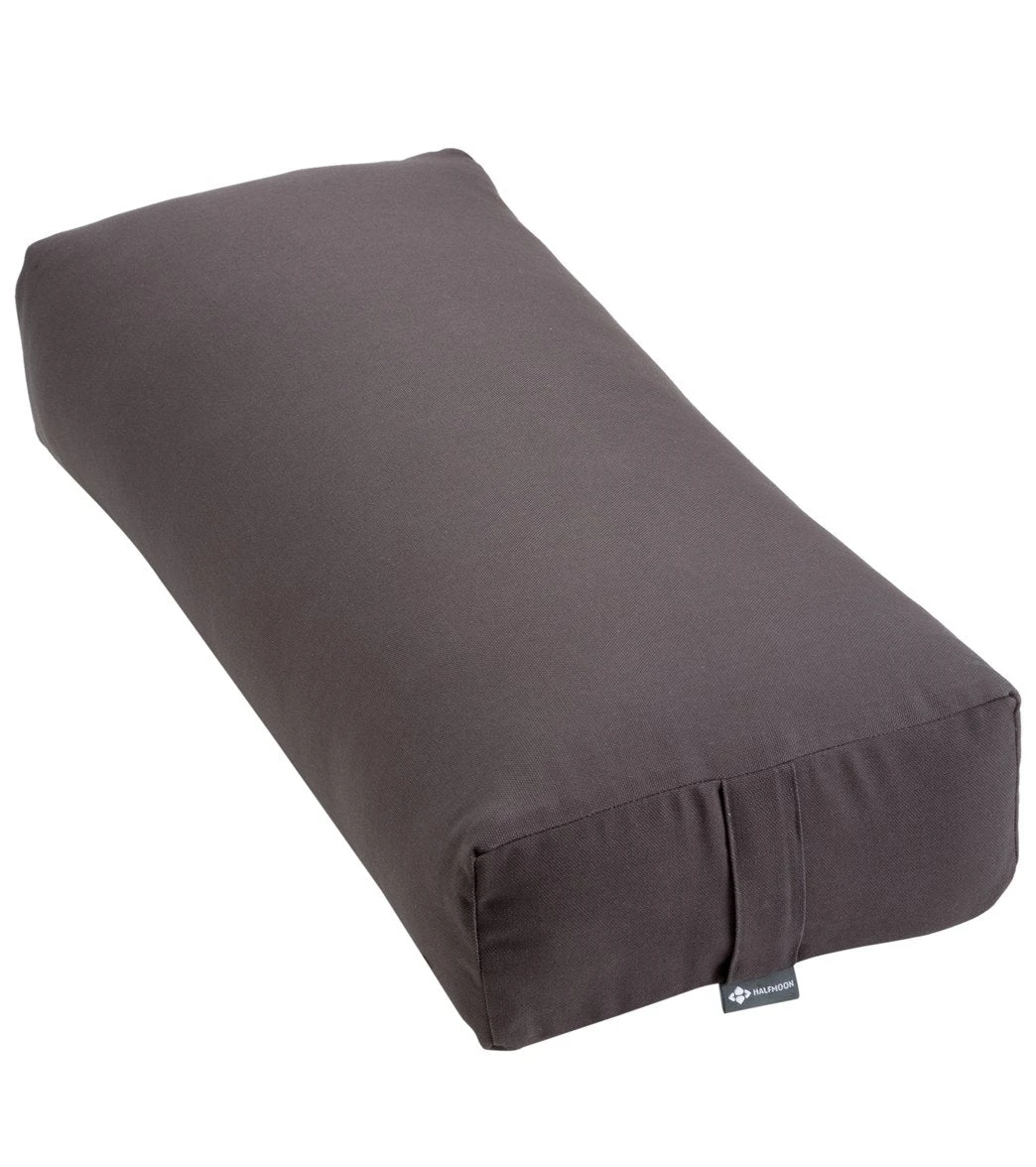 Halfmoon Rectangular Yoga Bolster Charcoal - Image 5