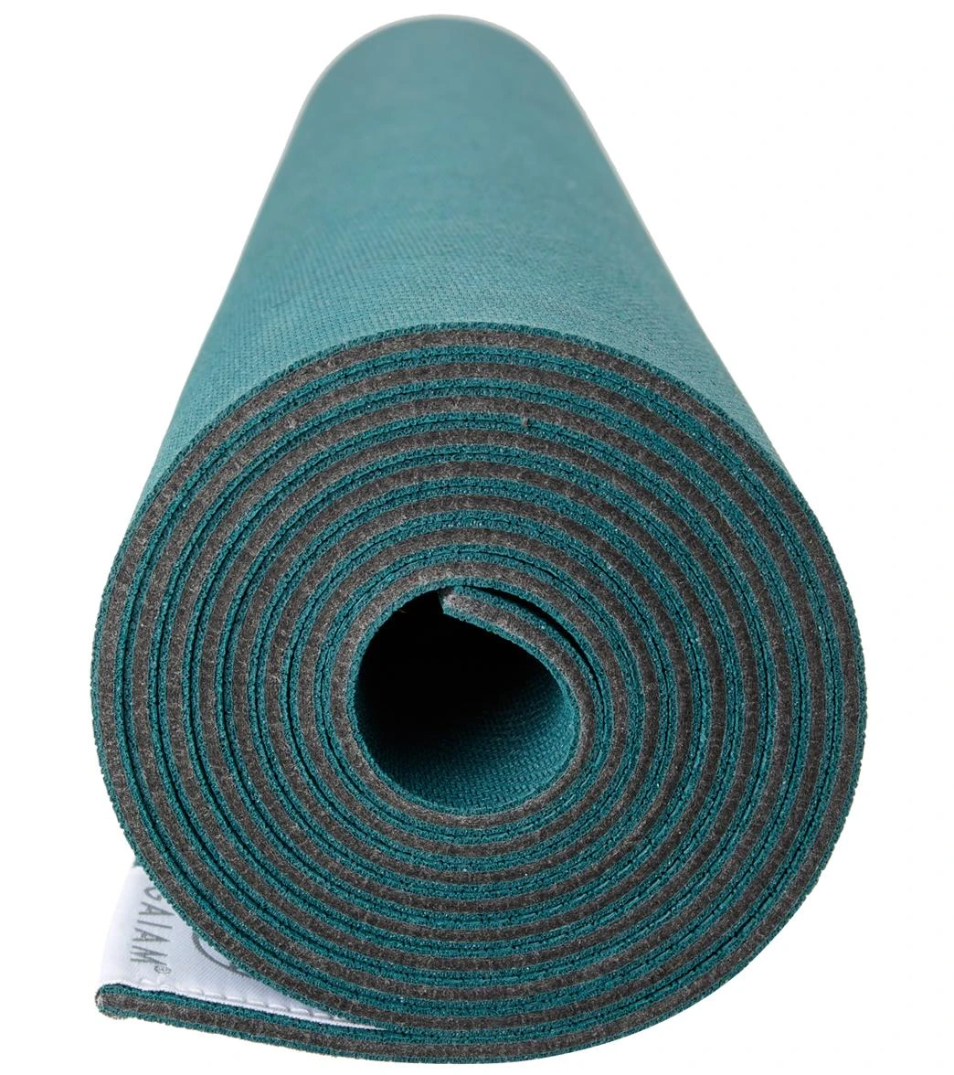 Gaiam Eco Friendly Power Grip Yoga Mat 68" 4mm Teal - Image 2