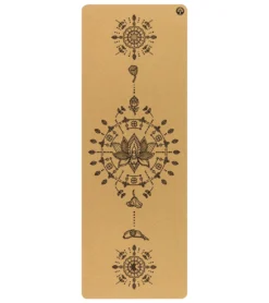 Yoloha Aura Cork Yoga Mat 72" Lotus Mind