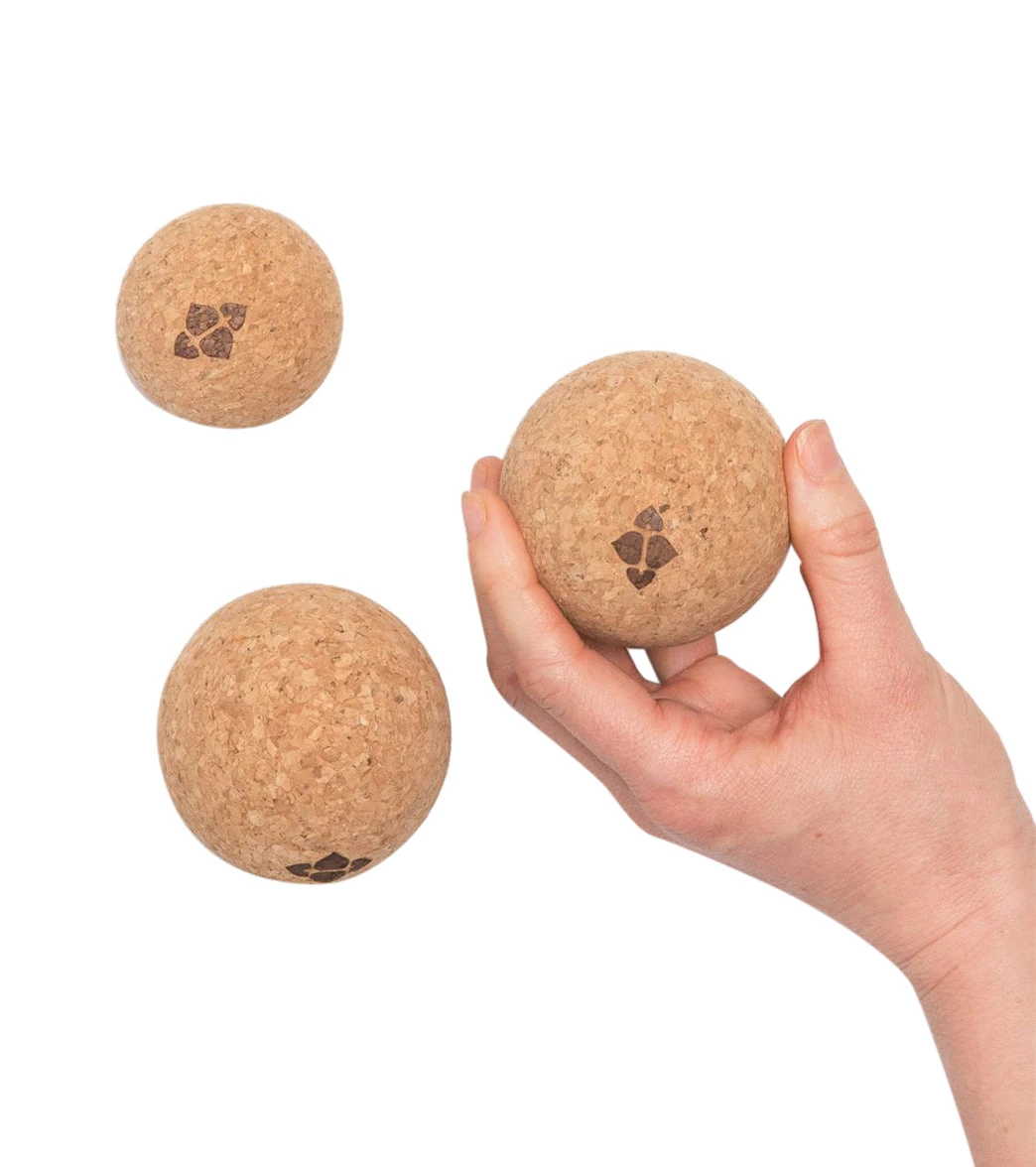 Halfmoon Natural Cork Massage Ball Trio - Image 2