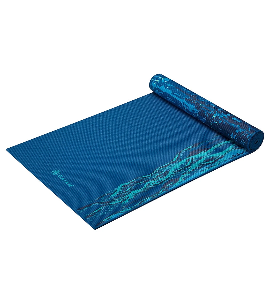 Gaiam 6mm Premium Reversible Yoga Mat Peaceful Waters - Image 2