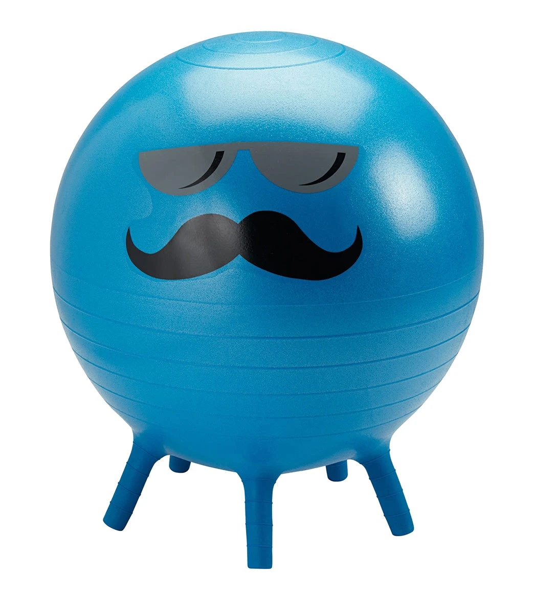 Gaiam Kids Funny Faces Stay-N-Play Ball XL Mr. Mustache - Image 2