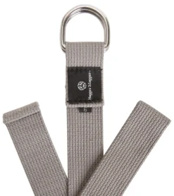 Hugger Mugger D-Ring Cotton Yoga Strap 6' Grey