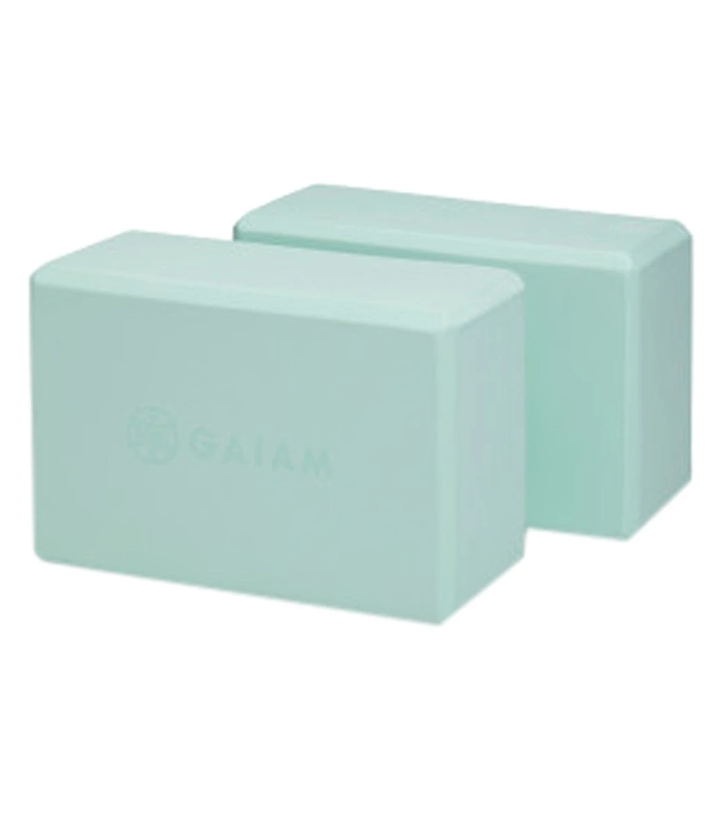 Gaiam 2 Pack Yoga Blocks Lagoon - Image 2