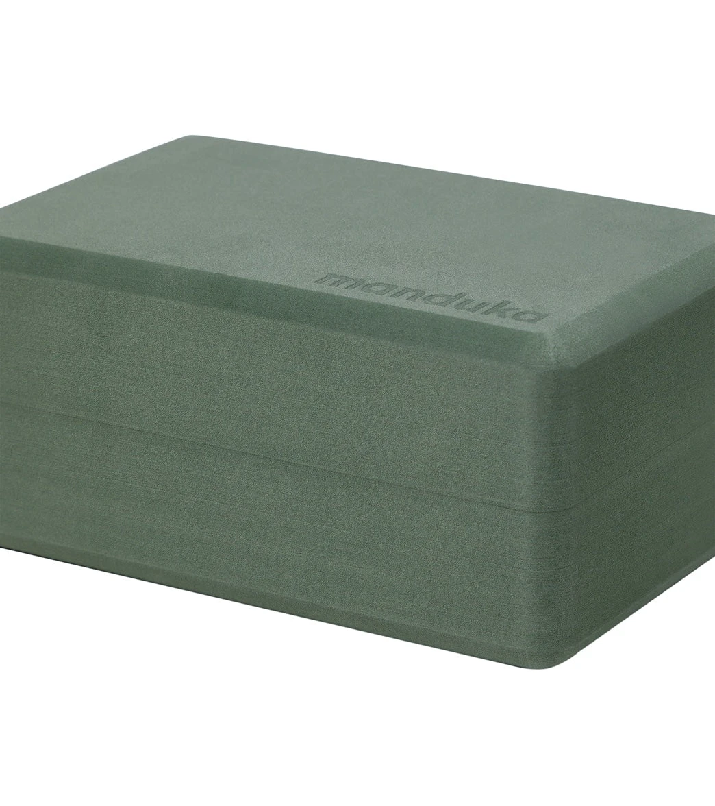 Manduka Recycled Foam Yoga Block Sage - Image 4